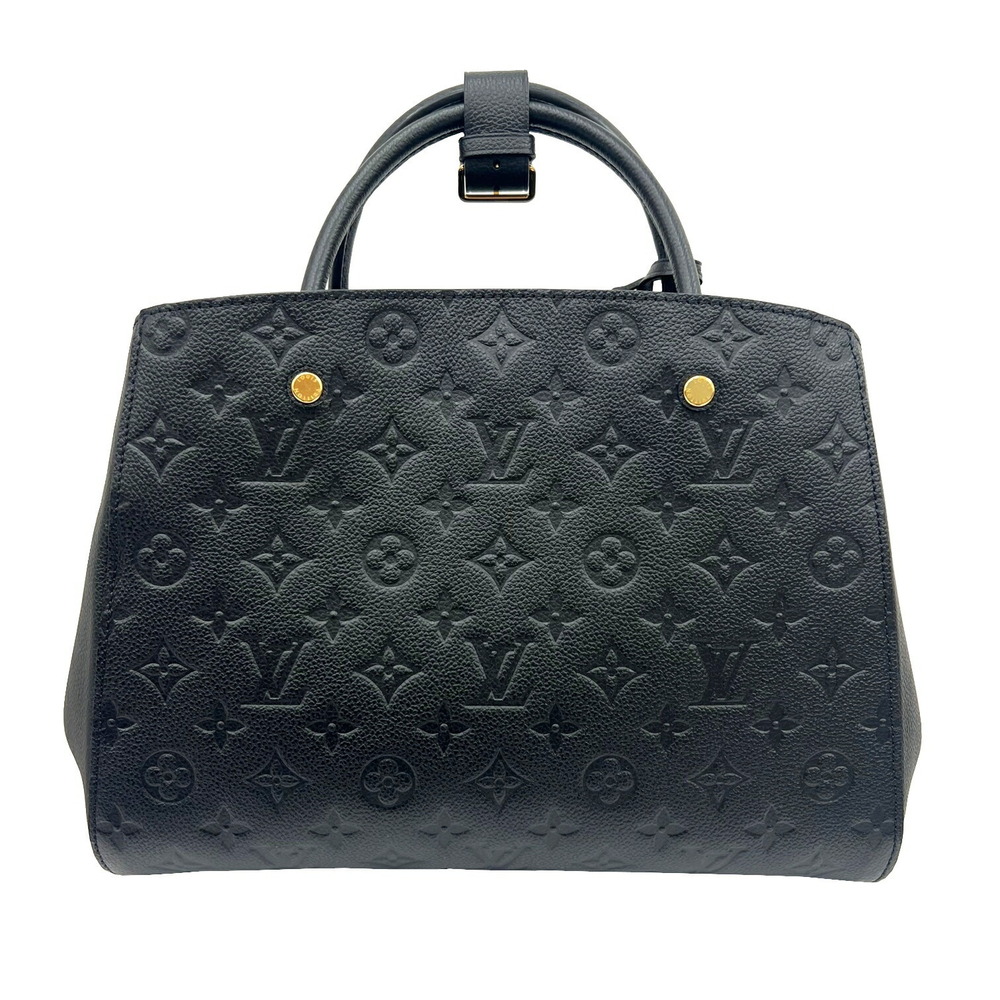 Louis Vuitton Montaigne Monogram Empreinte shoulder bag handbag Leather Black